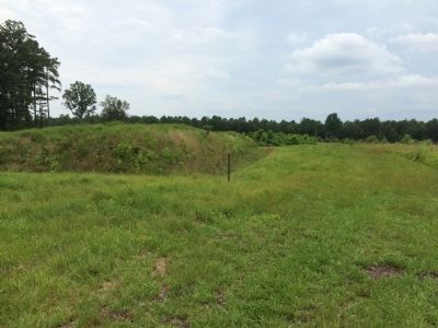 Trenches near the Life Between the Picket Lines Marker image. Click for full size.