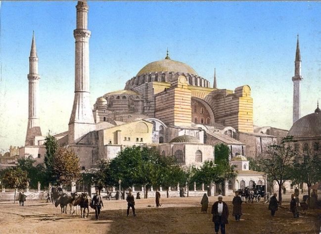 <i>The Mosque of St. Sophia, Constantinople, Turkey</i> image. Click for full size.