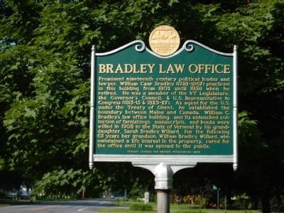 Bradley Law Office Marker image. Click for full size.