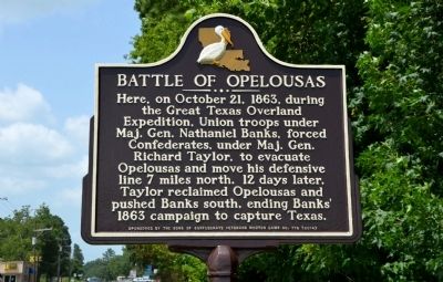 Battle of Opelousas Historical Marker. Click for full size. Battle of Opelousas Historical Marker image. Click for full size.