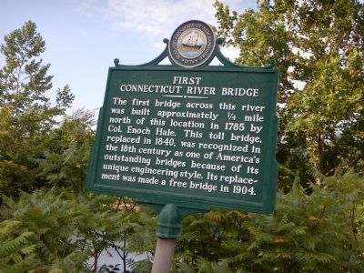 First Connecticut River Bridge Marker image. Click for full size.