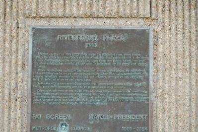 Riverfront Plaza Marker. Click for full size. Riverfront Plaza Marker image. Click for full size.