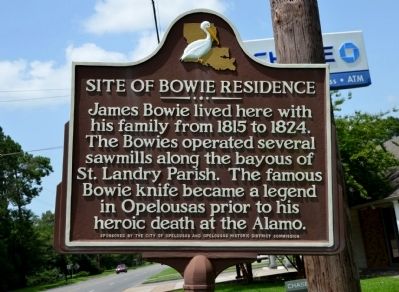 Site of Bowie Residence Historical Marker image. Click for full size.