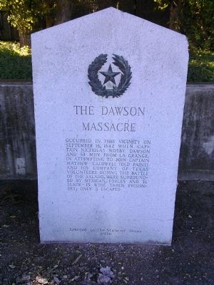 The Dawson Massacre Marker image. Click for full size.