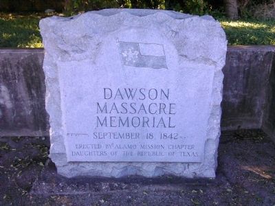 Dawson Massacre Memorial Marker. Click for full size. Dawson Massacre Memorial Marker image. Click for full size.