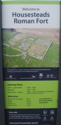 Housesteads Roman Center Visitor Centre Sign image. Click for full size.