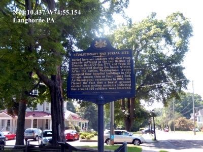 Revoluntary War Burial Site Marker. Click for full size. Revoluntary War Burial Site Marker image. Click for full size.