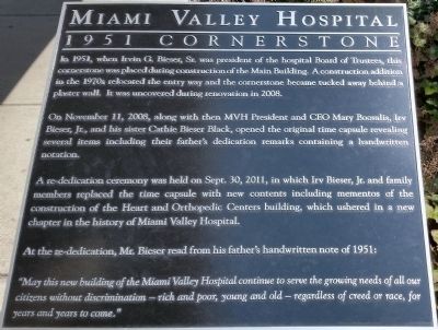 Miami Valley Hospital Marker image. Click for full size.