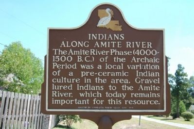 Indians Along the Amite River Marker image. Click for full size.