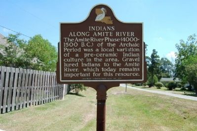 Indians Along the Amite River Marker image. Click for full size.