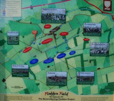 Flodden Field Map Close-up image. Click for full size.