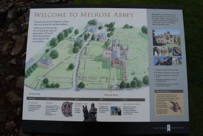 Melrose Abbey Information image. Click for full size.
