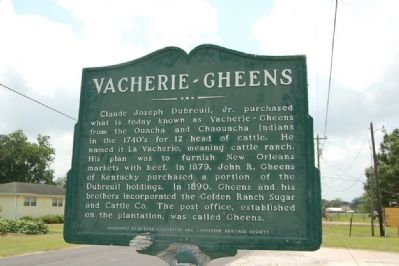 Vacherie - Gheens Marker image. Click for full size.