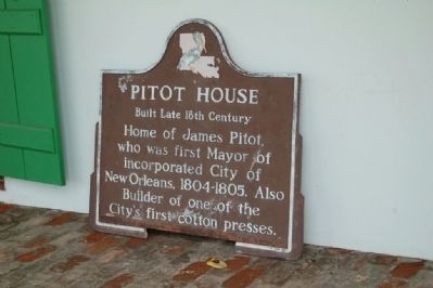 Pitot House Marker image. Click for full size.