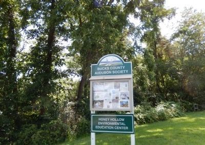 Sign at the engrance to the Honey Hollow Watershed Educational Center image. Click for full size.