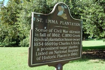 St. Emma Plantation Marker image. Click for full size.