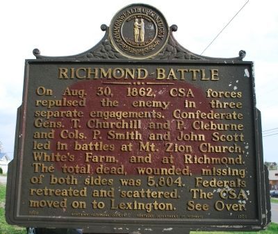 Richmond Battle side of the marker image. Click for full size.