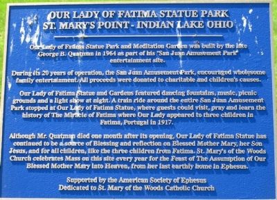 Our Lady of Fatima Statue Park Marker image. Click for full size.