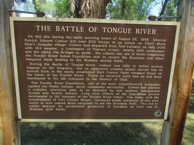 The Battle of Tongue River Marker image. Click for full size.