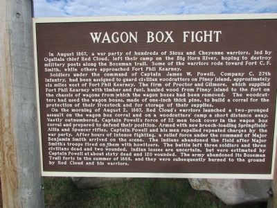 Wagon Box Fight Marker image. Click for full size.