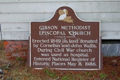 Gibson Methodist Episcopal Church Marker image. Click for full size.