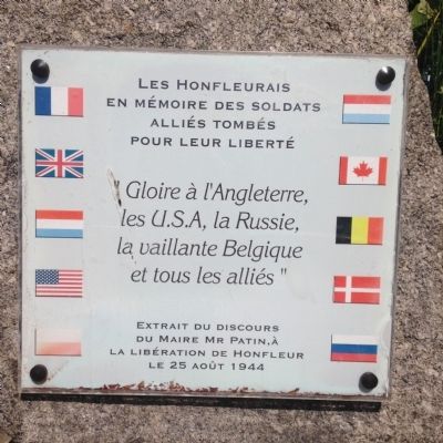 Mémoire des Soldats Alliés Tombés Marker. Click for full size. Mémoire des Soldats Alliés Tombés Marker image. Click for full size.