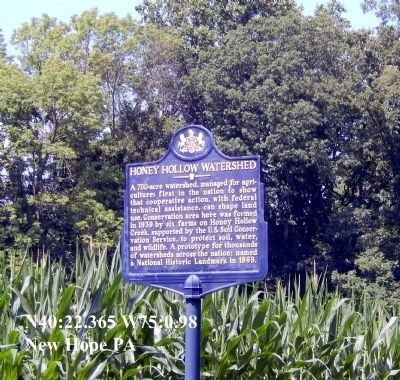 Honey Hollow Watershed Marker-located on SR 263 image. Click for full size.