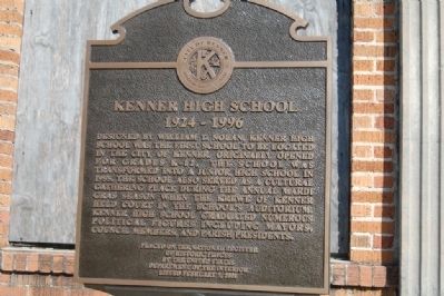Kenner High School Marker image. Click for full size.