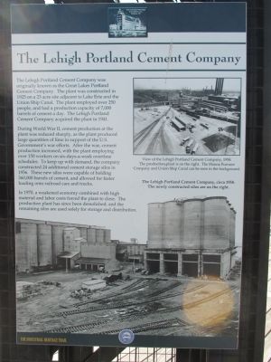 The Lehigh Portland Cement Company Marker image. Click for full size.