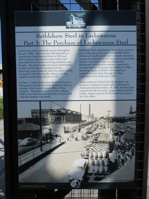 Bethlehem Steel in Lackawanna Marker image. Click for full size.