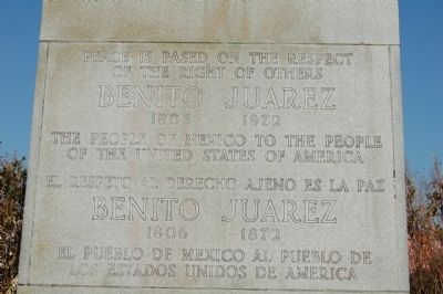 Benito Juarez Marker. Click for full size. Benito Juarez Marker image. Click for full size.