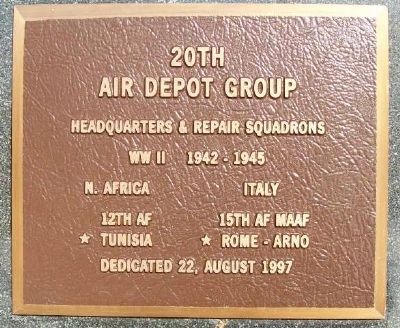20th Air Depot Group Marker image. Click for full size.