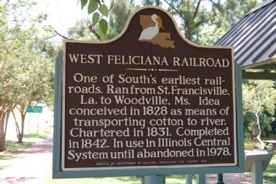 West Feliciana Railroad Marker image. Click for full size.