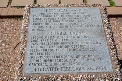 Abilene African-American Schools Marker. Click for full size. Abilene African-American Schools Marker image. Click for full size.