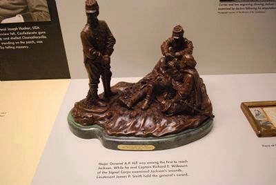 Visitor Center Illustration of Jackson's wounding image. Click for full size.