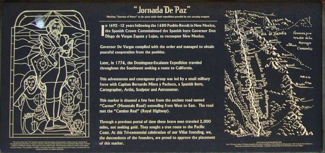 “Jornada de Paz“ Face of Marker image. Click for full size.