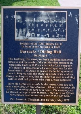 Barracks / Dining Hall Marker image. Click for full size.