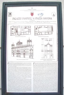Pamphilj Palace on Navona Square Marker image. Click for full size.