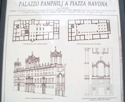 Detail on Pamphilj Palace on Navona Square Marker image. Click for full size.