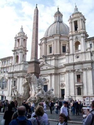 Church of St. Agnes in Agony and Egyptian Obelisk on Navona Square image. Click for full size.
