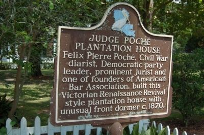 Judge Poch Plantation House Marker image. Click for full size.