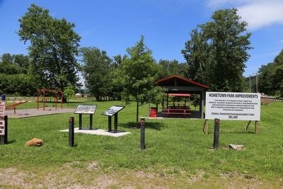 Hometown Park with its Two Markers image. Click for full size.