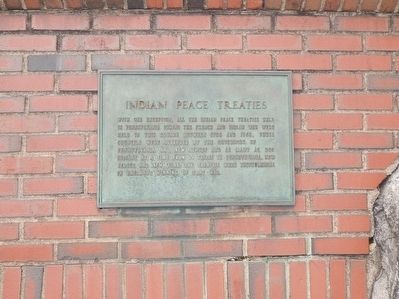 Indian Peace Treaties Marker image. Click for full size.