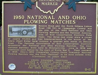 1950 National and Ohio Plowing Matches Marker image. Click for full size.