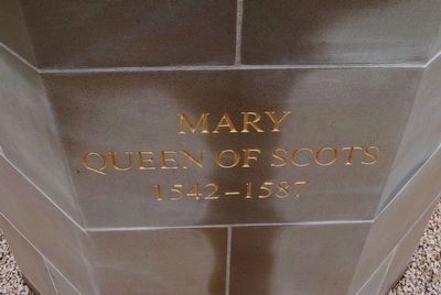 Mary Queen of Scots Statue Base (front) image. Click for full size.