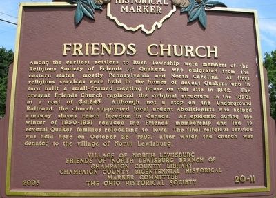 Friends Church Marker image. Click for full size.