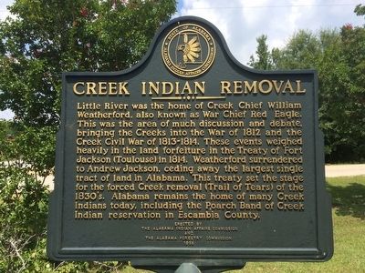 Creek Indian Removal Marker image. Click for full size.