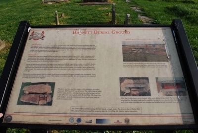 Barnett Burial Ground Marker. Click for full size. Barnett Burial Ground Marker image. Click for full size.
