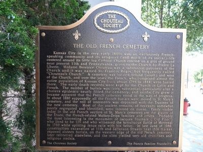 The Old French Cemetery Marker image. Click for full size.