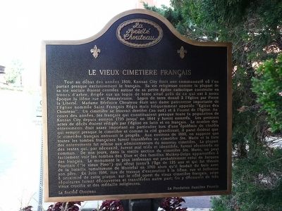 The Old French Cemetery Marker image. Click for full size.